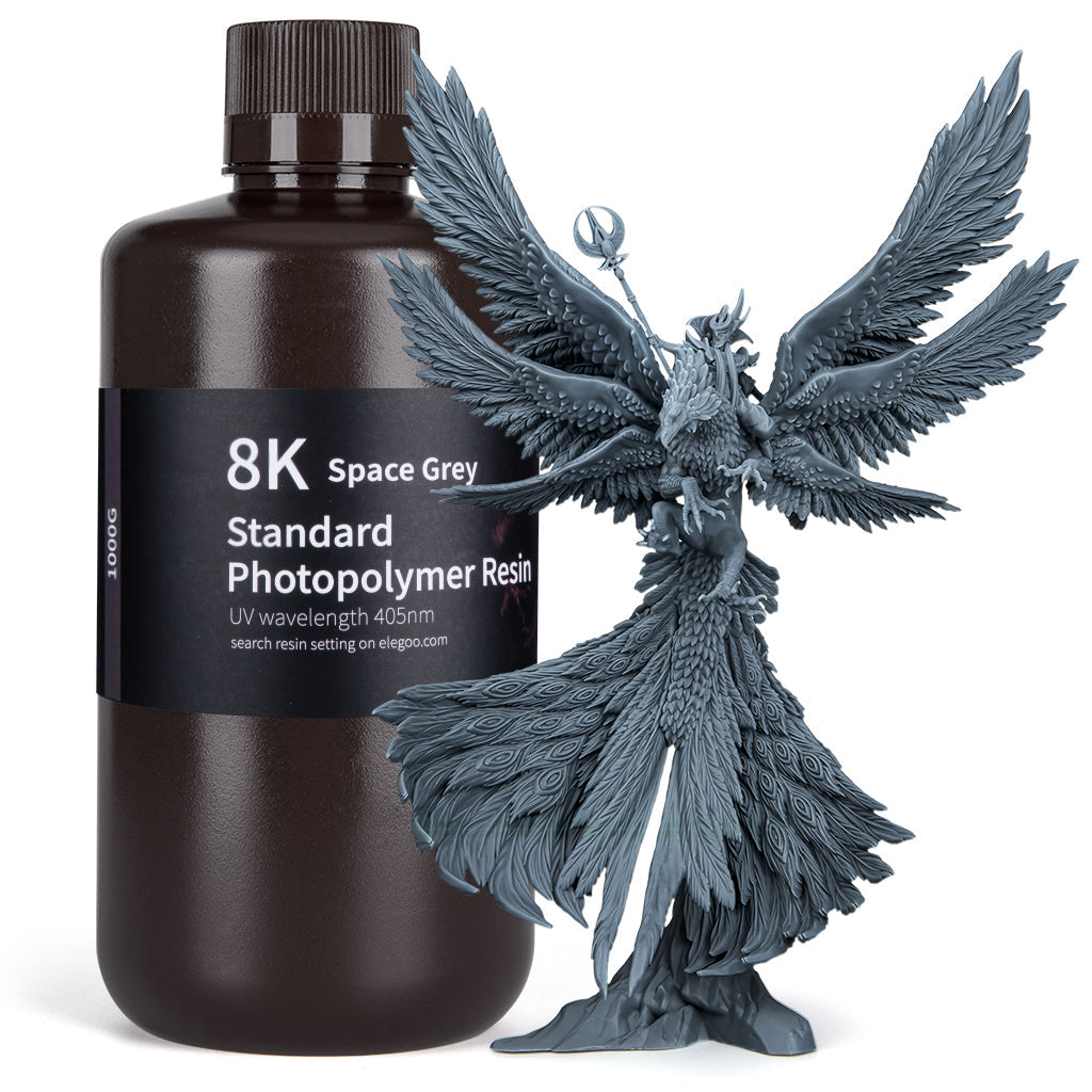 عبوة ELEGOO 8K Standard Resin Space Grey بوزن ١ كغم